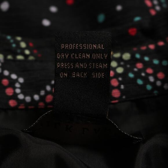 Silk Land Vintage Sequin Floral Blazer Jacket Black Multicolor Silk Size M Retro - Picture 8 of 10